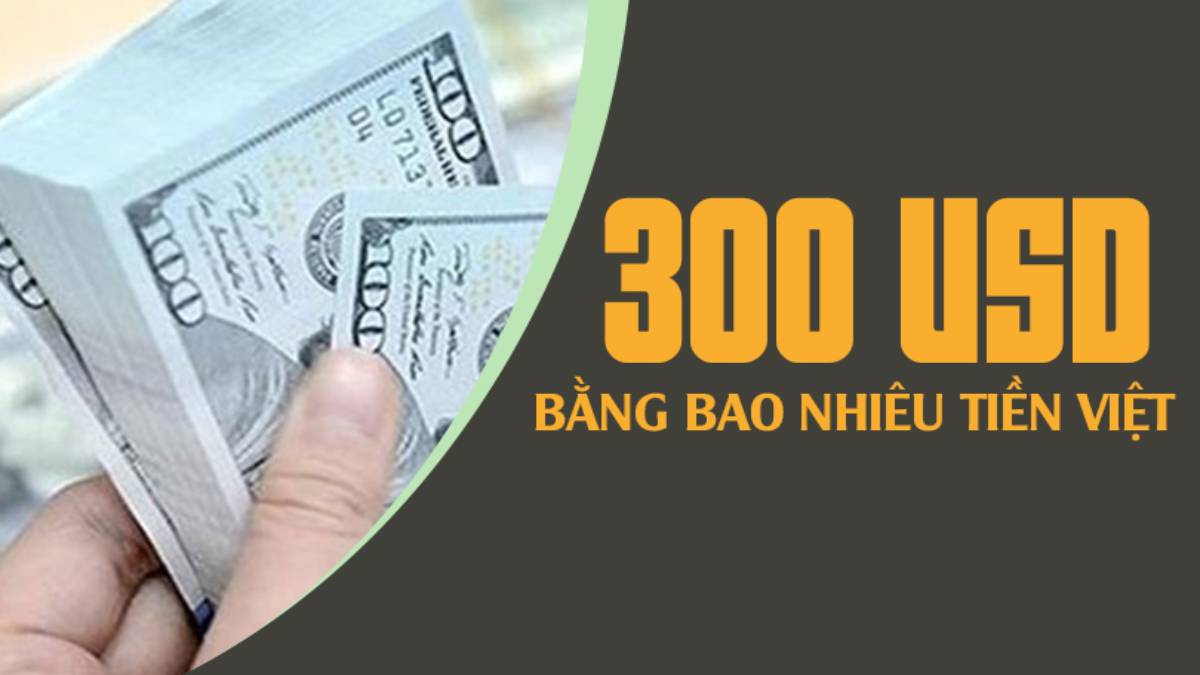 300 Đô la Mỹ (USD) bằng bao nhiêu tiền Việt Nam?