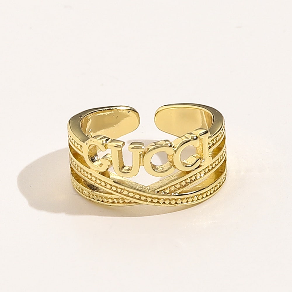 Nhẫn Gucci Mạ Vàng/Bạc 925 In Chữ GG Đôi Phong Cách Hàn Quốc Đơn Giản Thời  Trang Cho Nữ