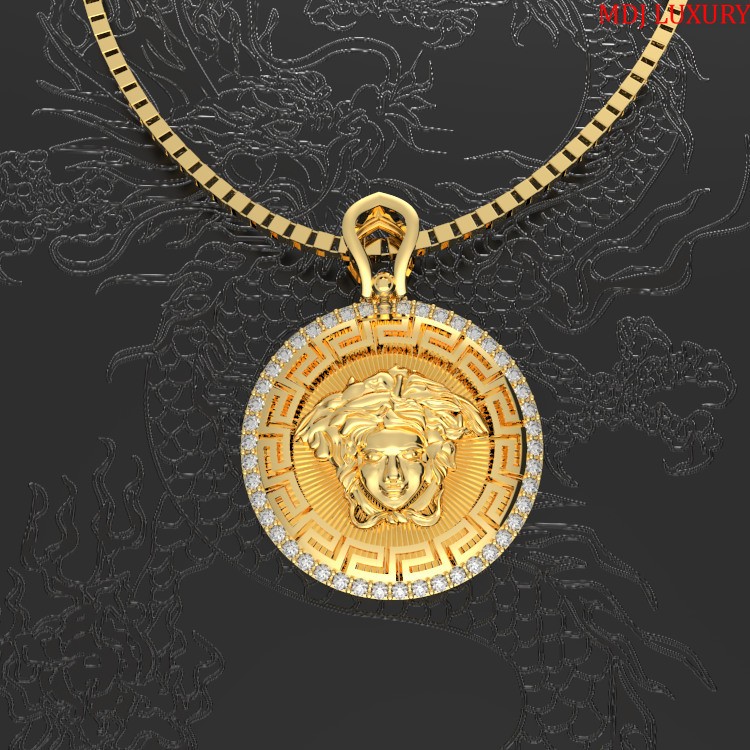 Mặt Dây Chuyền Nam - Versace Vàng 18K Ý MDC42